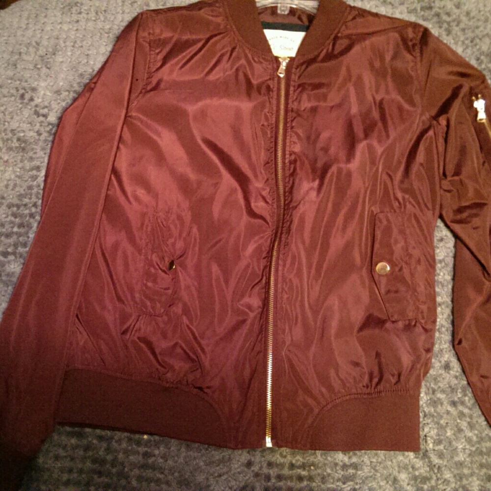 Red bomber jacket